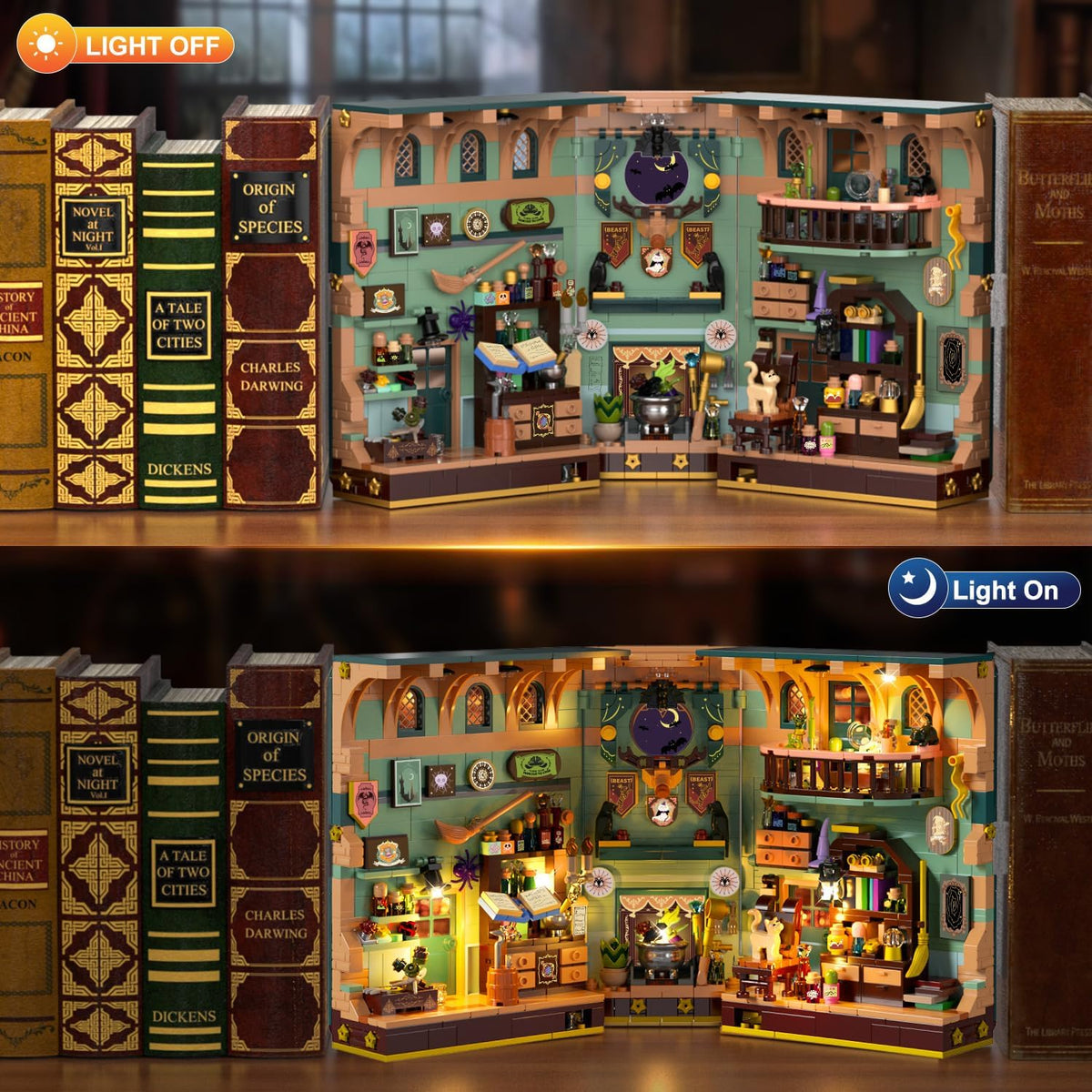 INSOON Magic Potion Booknook Building Set with Light 625006