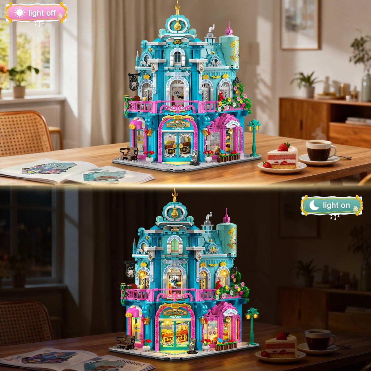 INSOON Dairy Bakery Store Building Set with Lights SC8824