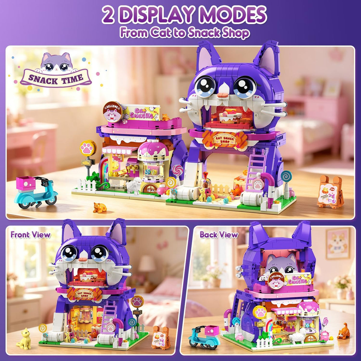 INSOON Friends Cat House Building Set with Lights SC8854