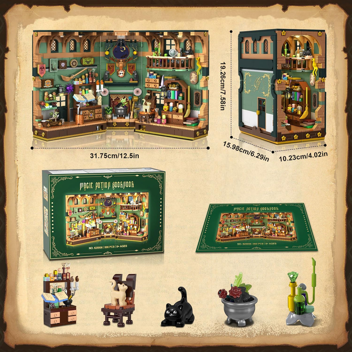 INSOON Magic Potion Booknook Building Set with Light 625006