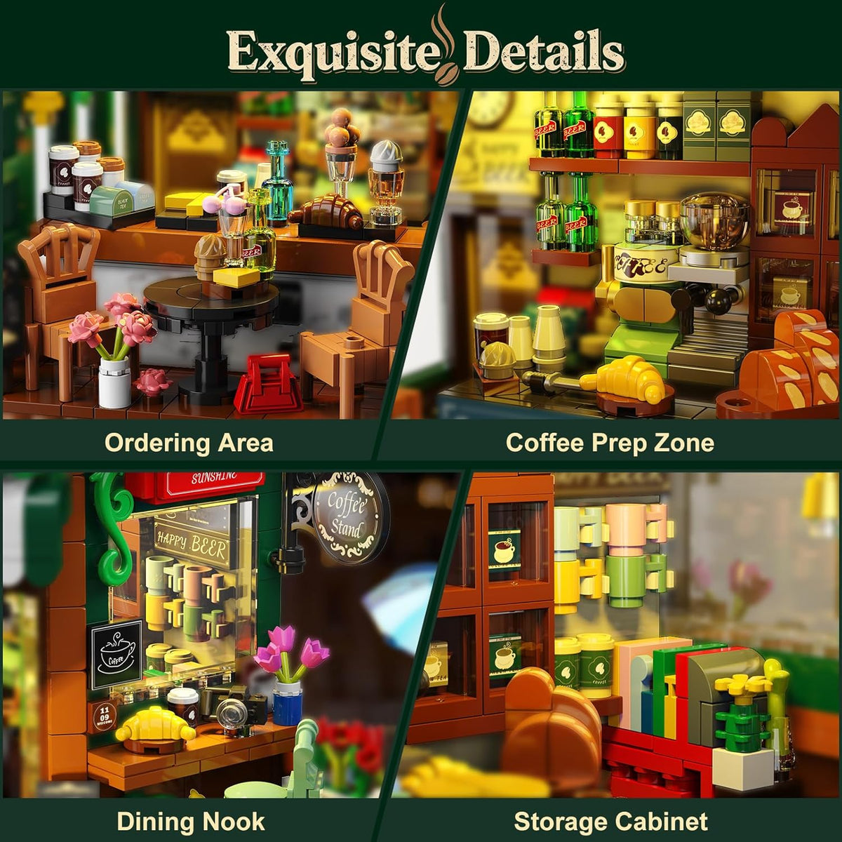 INSOON City Street Café House Building Set with Lights SC9958