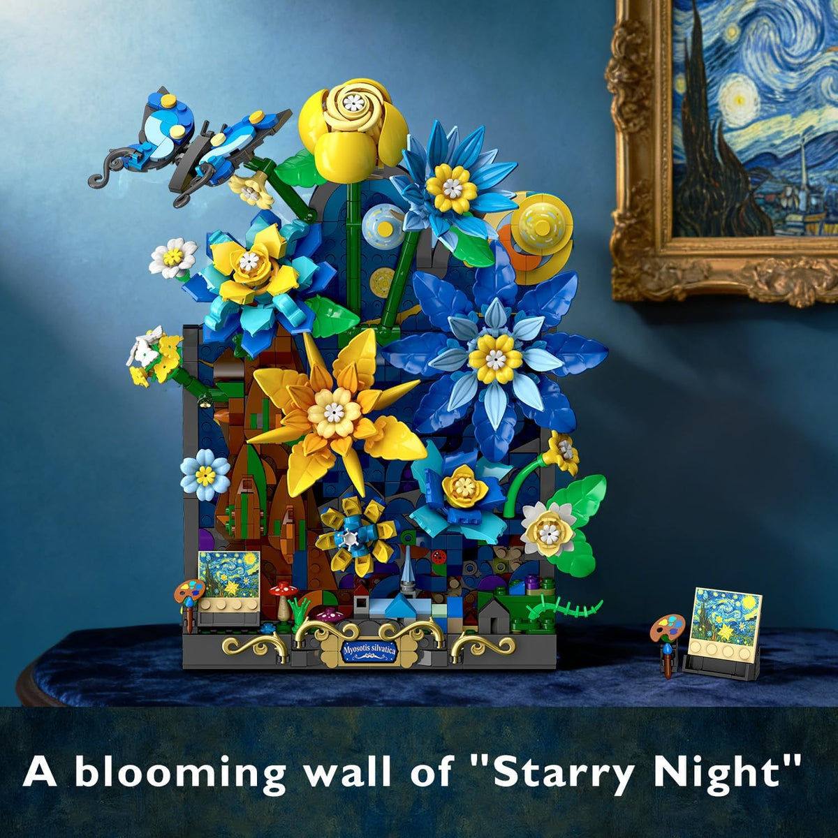 INSOON Starry Night Flower Wall Building Set with Lights HG1072