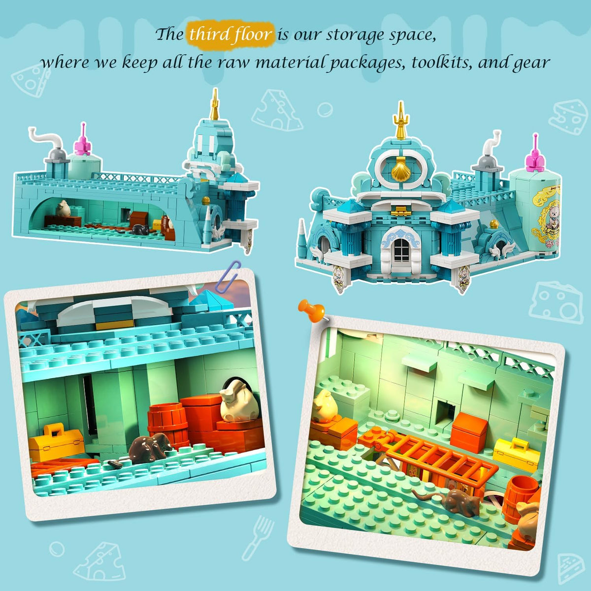 INSOON Dairy Bakery Store Building Set with Lights SC8824