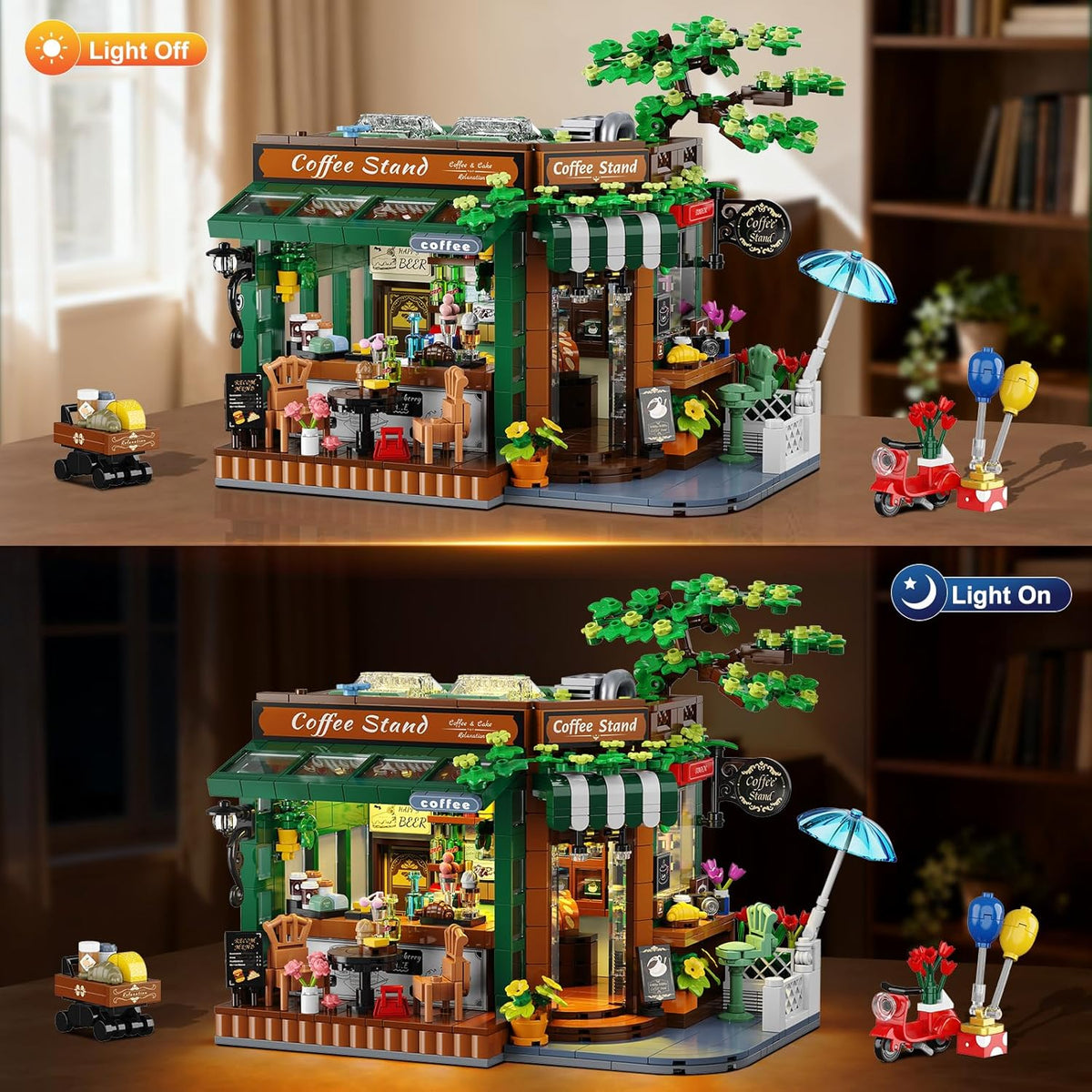 INSOON City Street Café House Building Set with Lights SC9958