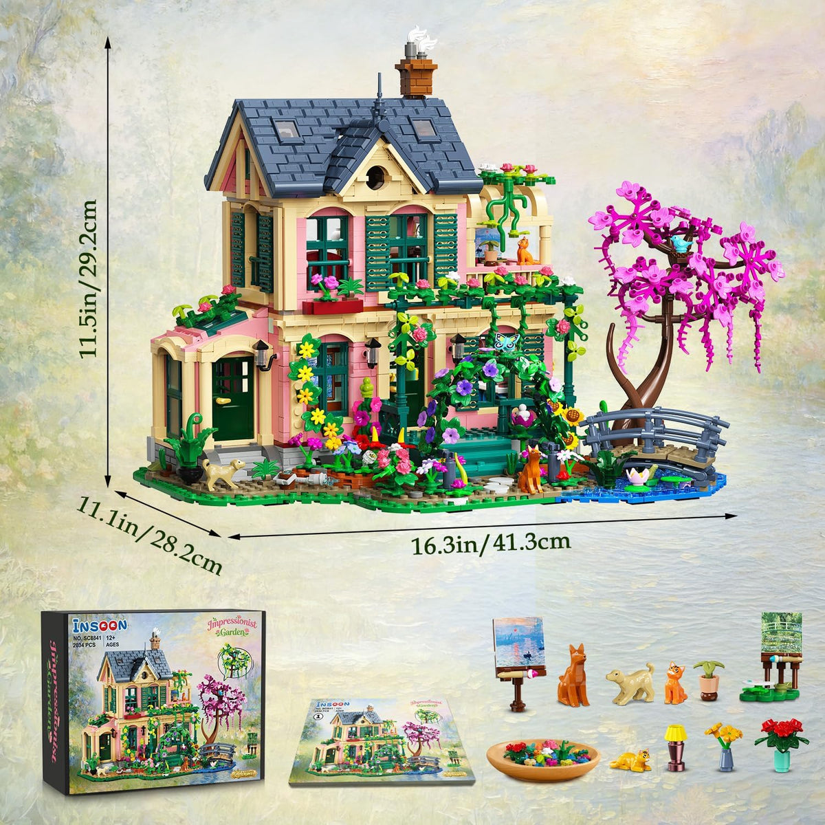 INSOON Artist Garden House Building Set with Lights SC8841