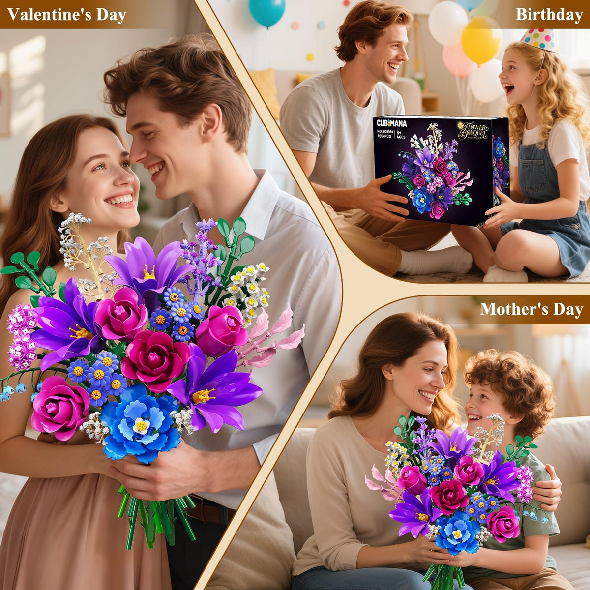 INSOON 21 Flowers Bouquet Building Set with Light SC9939