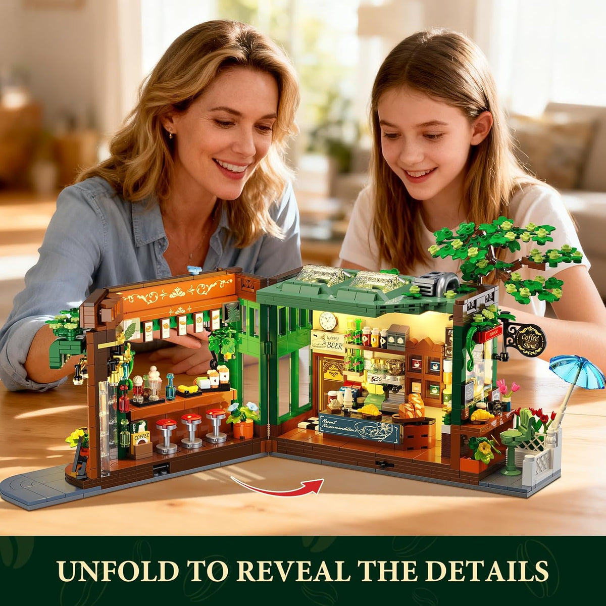 INSOON City Street Café House Building Set with Lights SC9958