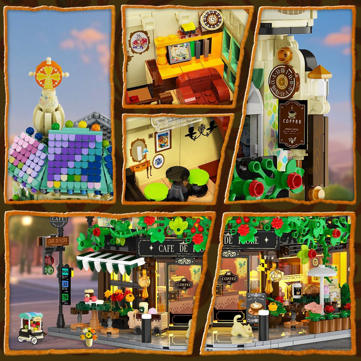 INSOON Flower Cafe House Building Set with Lights 690060