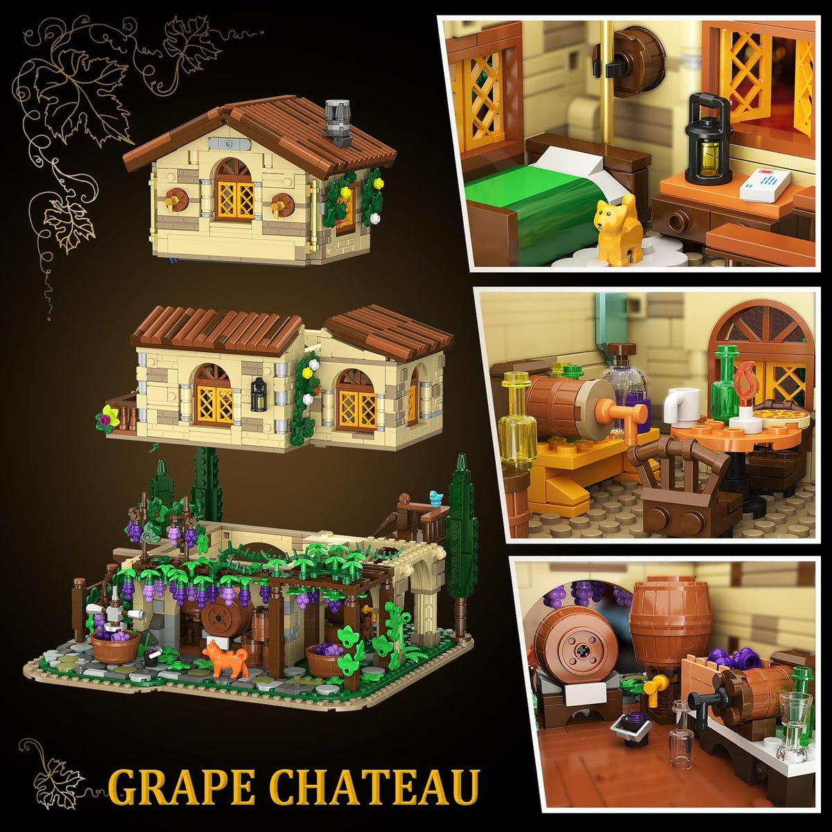 INSOON Winery Chateau House Building Set with Lights SC005