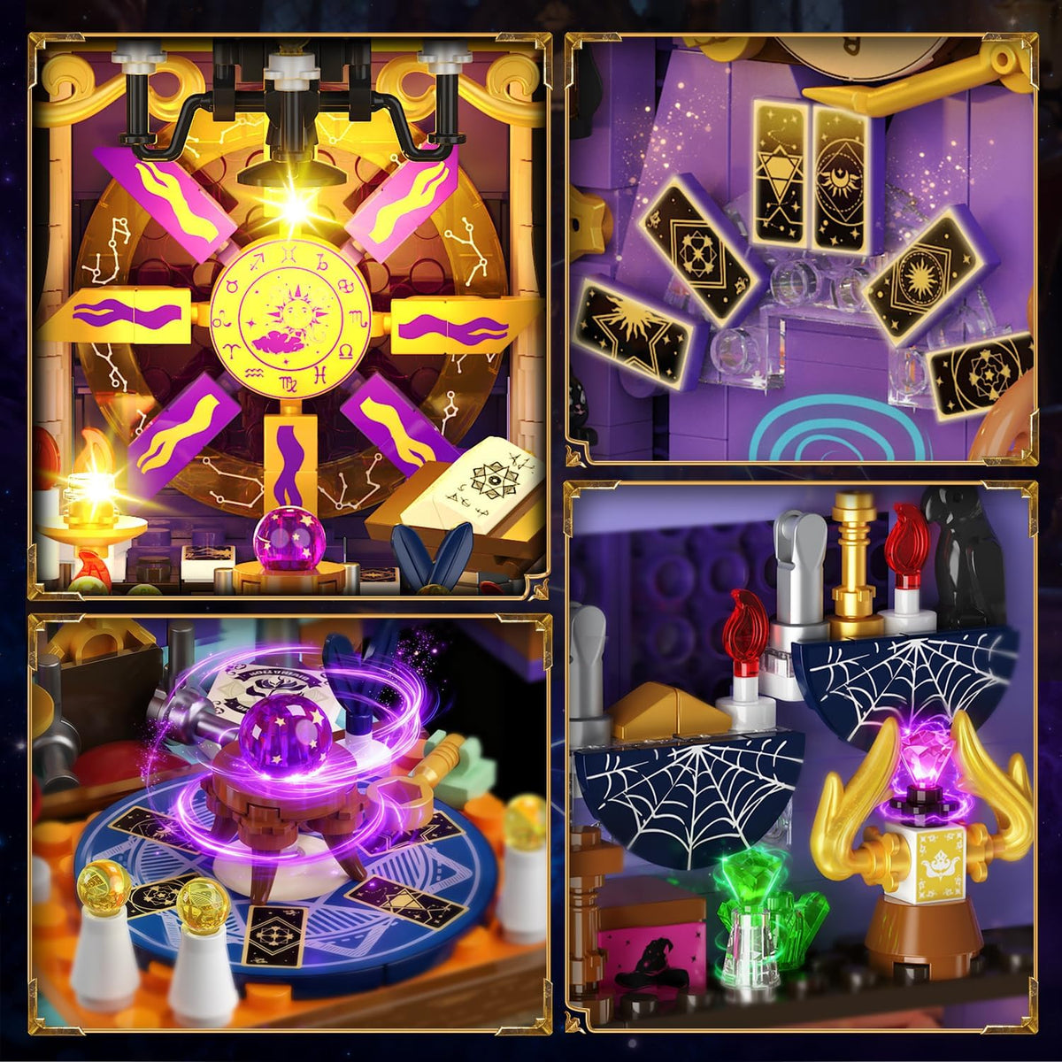 INSOON Upgraded Mystic Divination Book Nook Building Set with Rechargeable Lights SC9974
