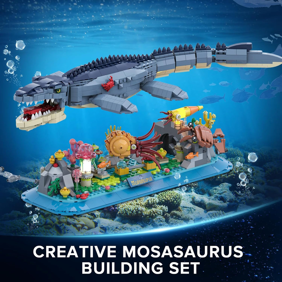 INSOON Mosasaurus Building Set with LED Light HG1023