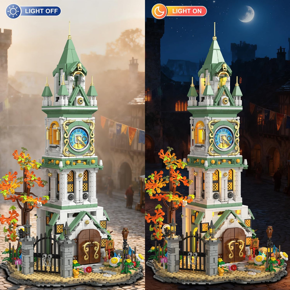 INSOON Magic Clock Tower Building Set with Light SC8828