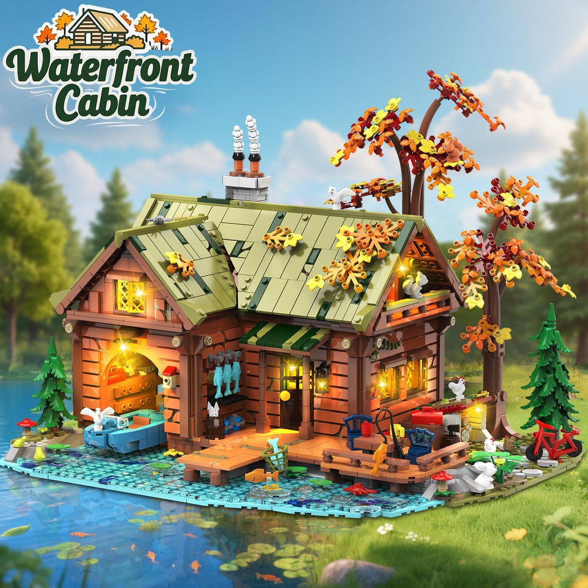 INSOON Overwater Cabin Mini Building Set with Light SC8821