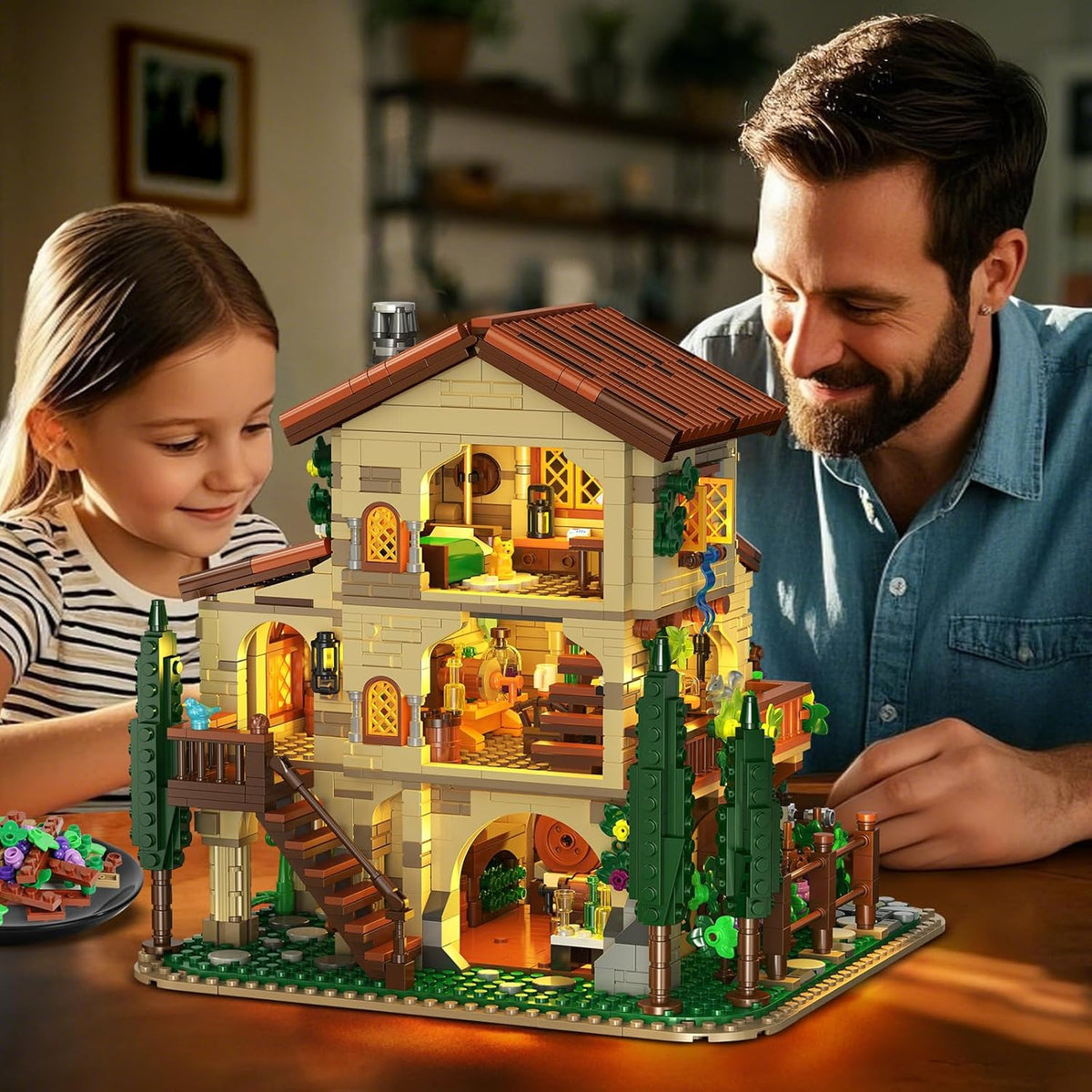INSOON Winery Chateau House Building Set with Lights SC005