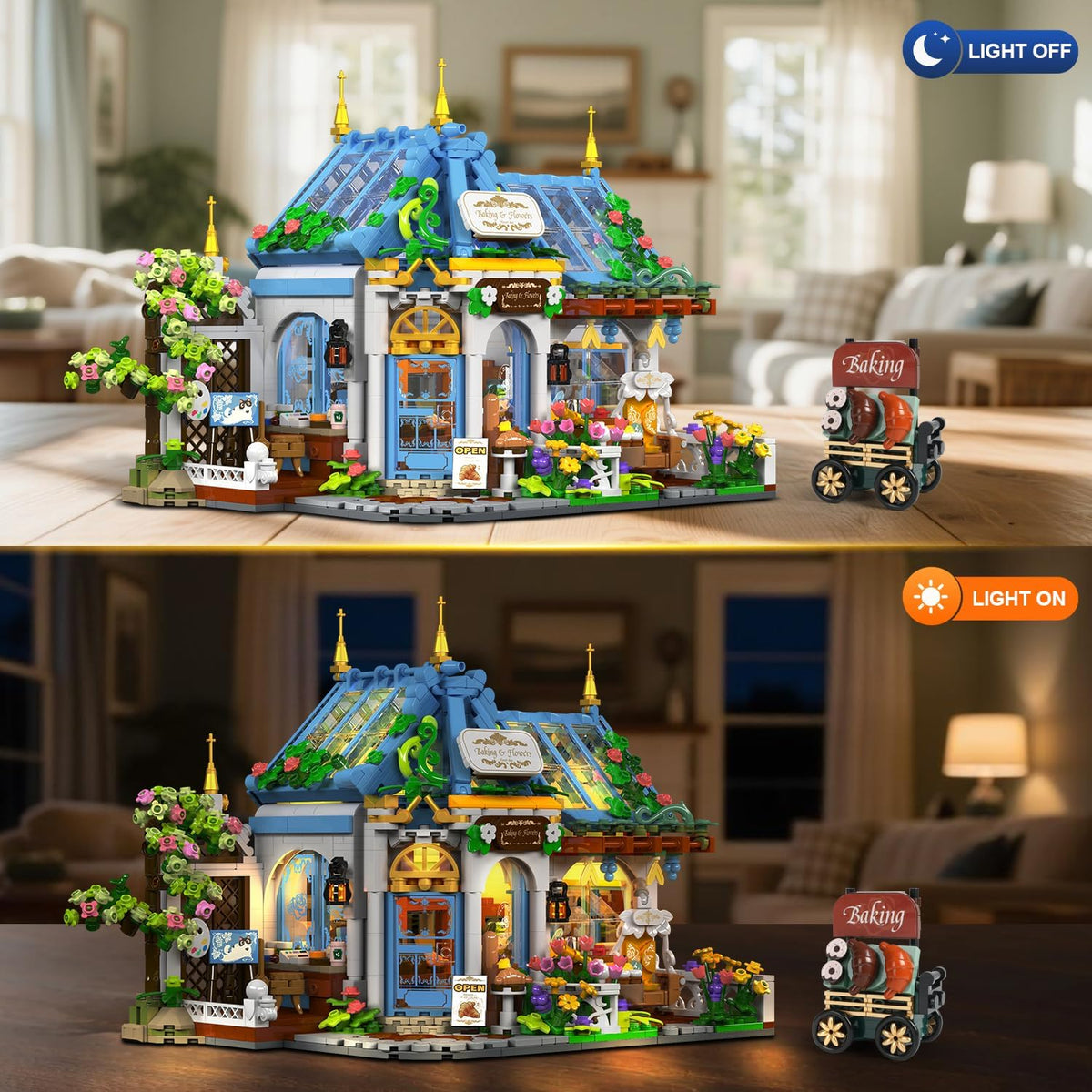 INSOON Flower Café House Building Set with LED SC9908