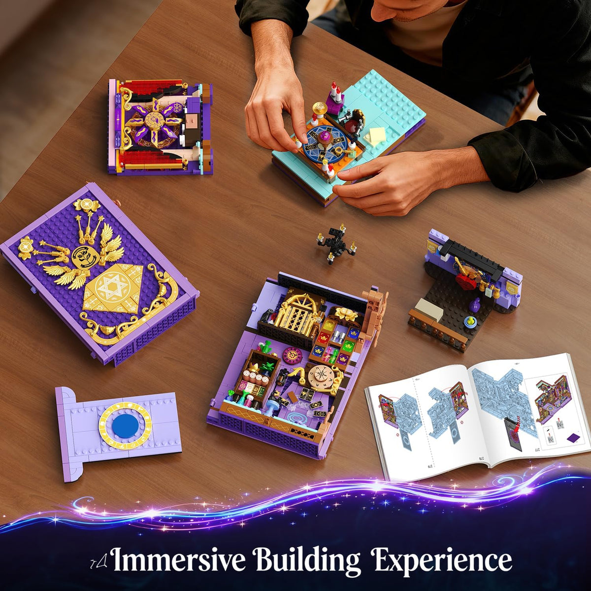 INSOON Upgraded Mystic Divination Book Nook Building Set with Rechargeable Lights SC9974