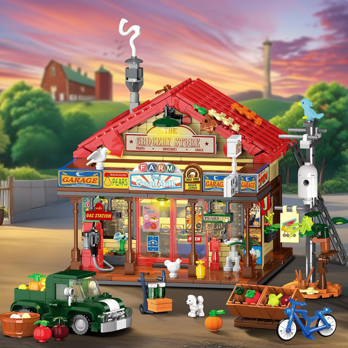 INSOON Country General Store Building Set with Lights SC9902