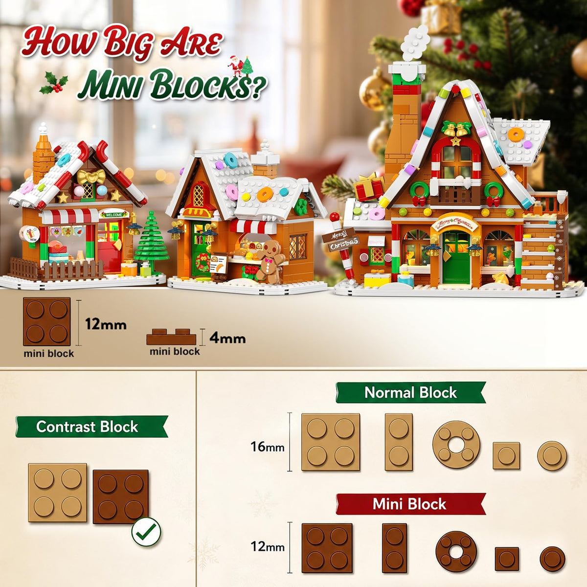 INSOON Advent Calendar 2026 Gingerbread House Mini Building Set with Lights SC9917
