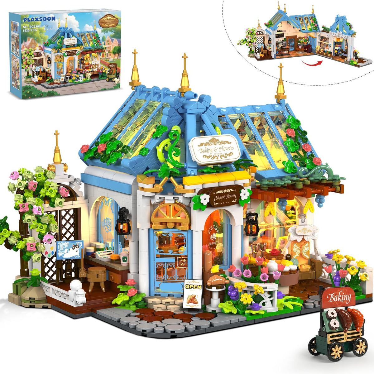 INSOON Flower Café House Building Set with LED SC9908