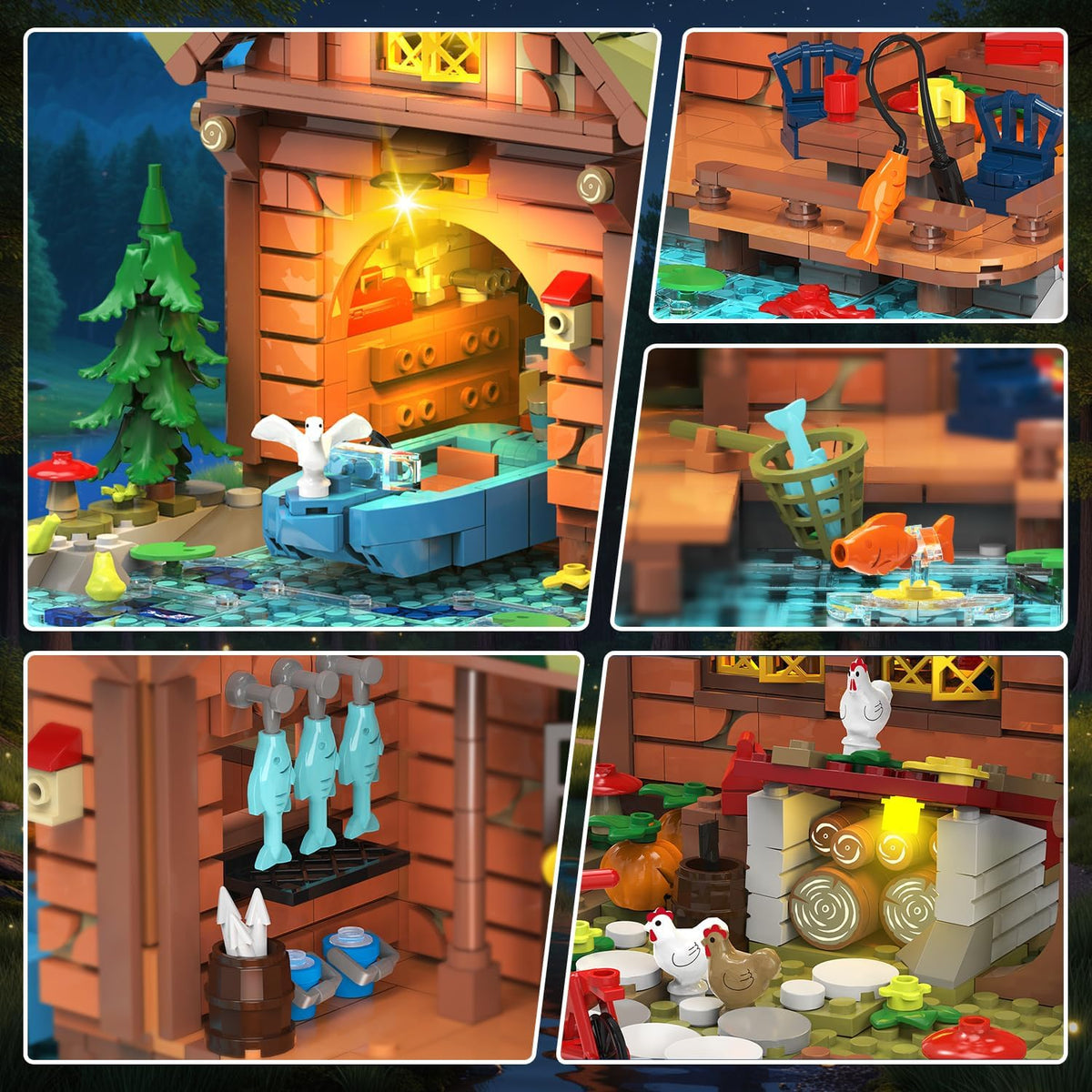 INSOON Overwater Cabin Mini Building Set with Light SC8821