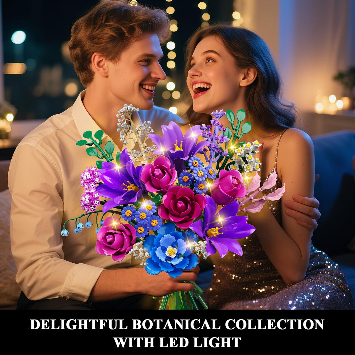 INSOON 21 Flowers Bouquet Building Set with Light SC9939