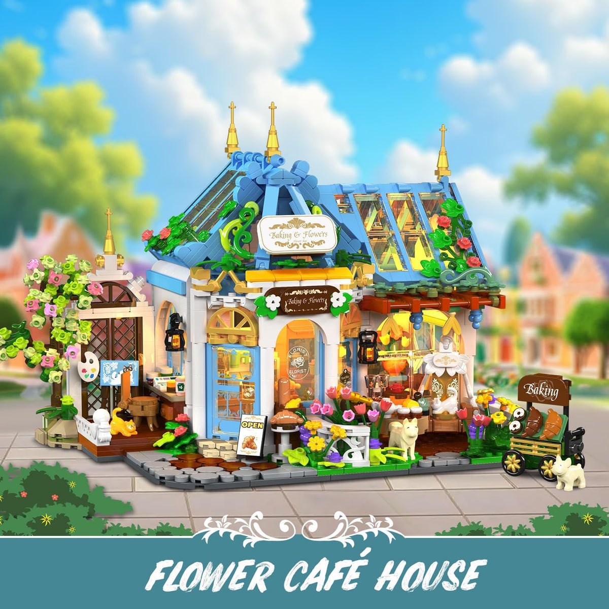 INSOON Flower Café House Building Set with LED SC9908
