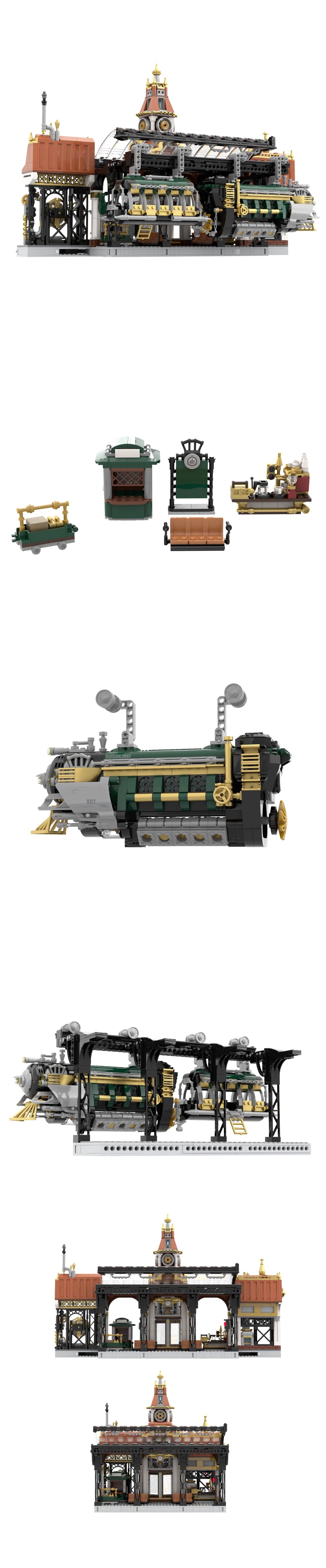Pantasy 85007 Steampunk Train Station Creator Expert