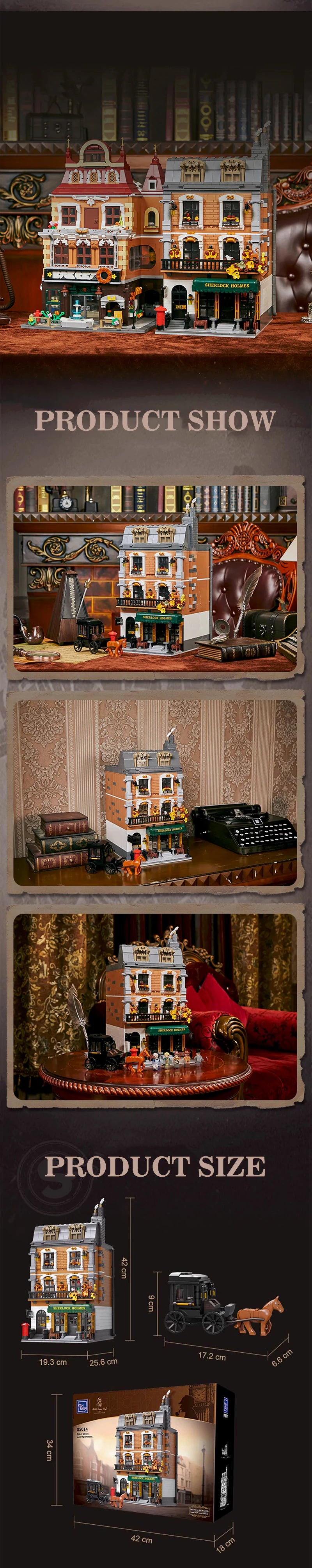 Pantasy 85014 Sherlock Holmes Baker Street 221B Apartment Modular Building