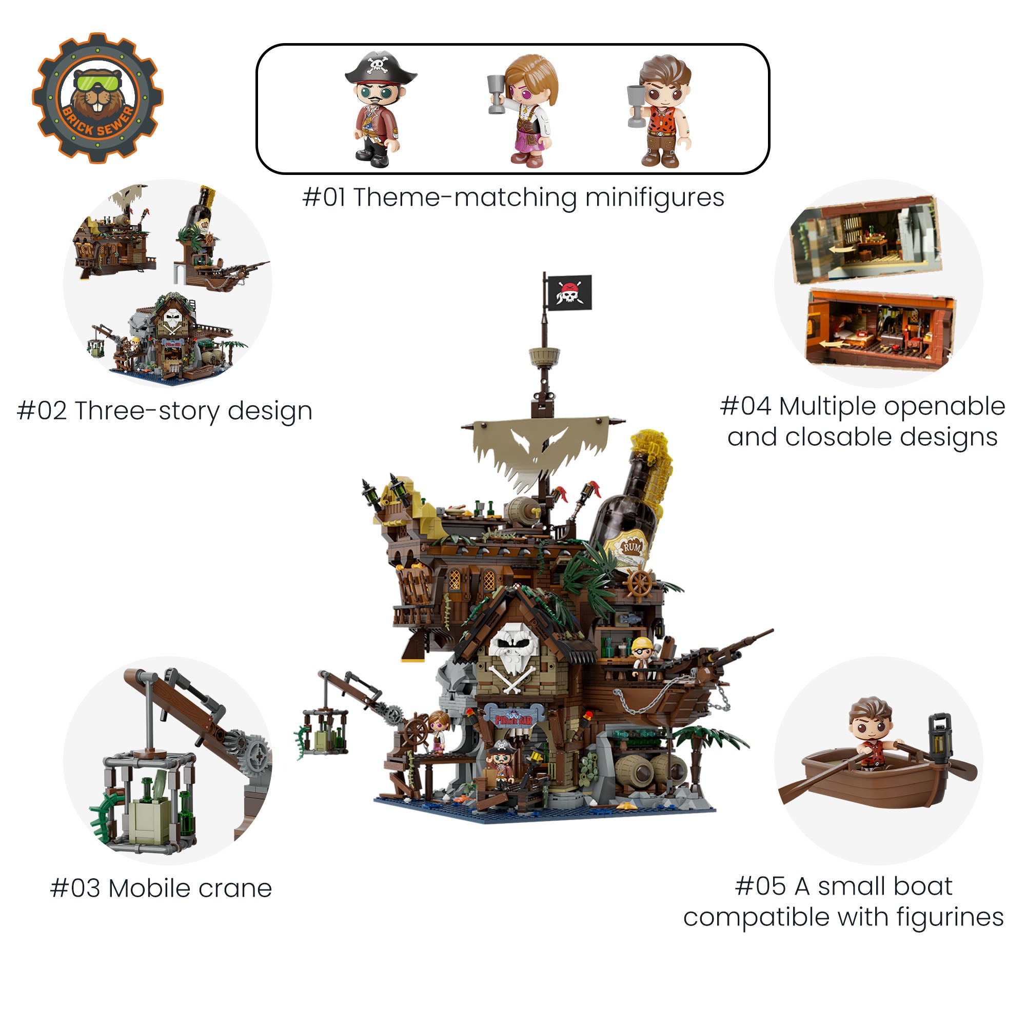 Only 3 left | Pirates Hub 2858pcs