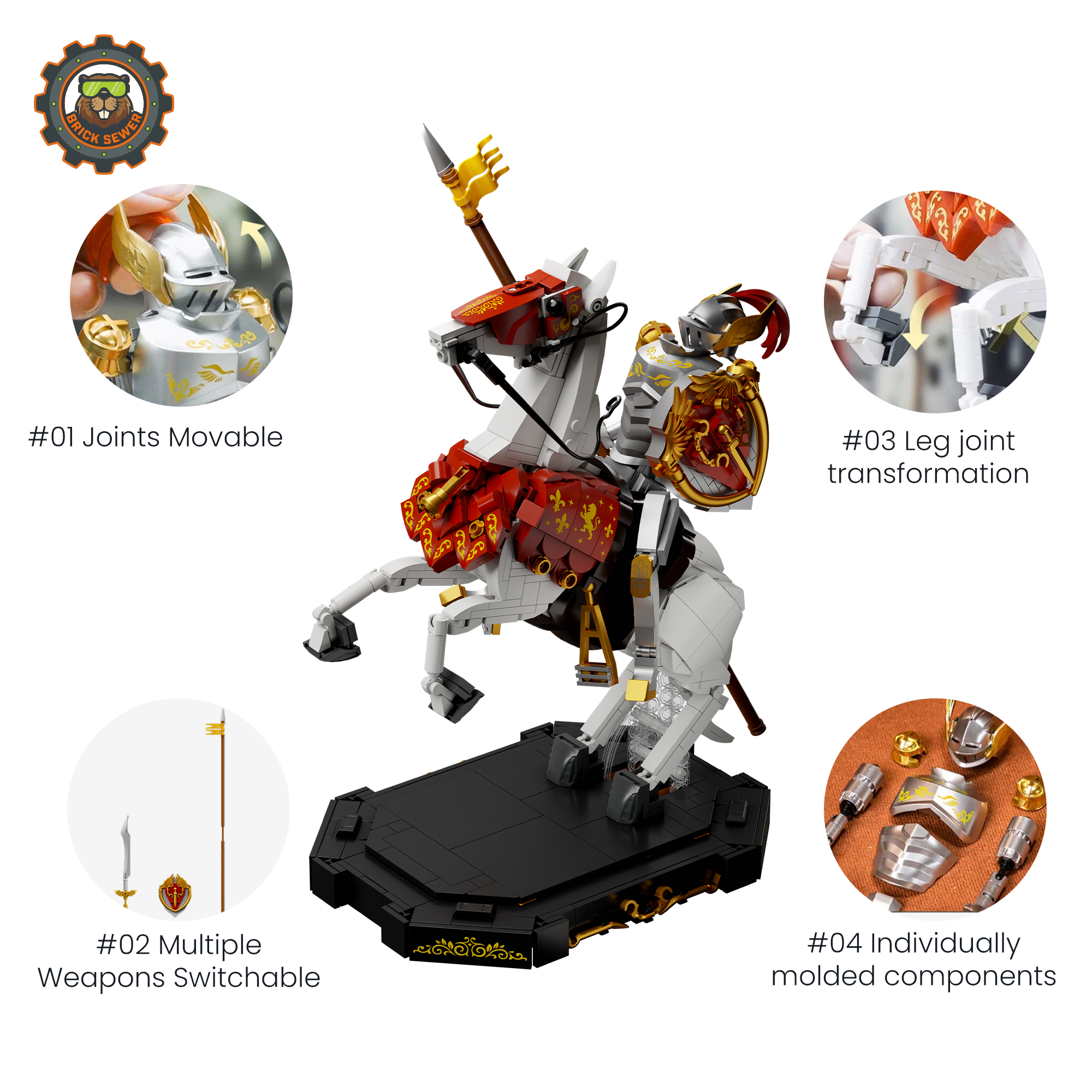 Only 5 left | Knight 905pcs