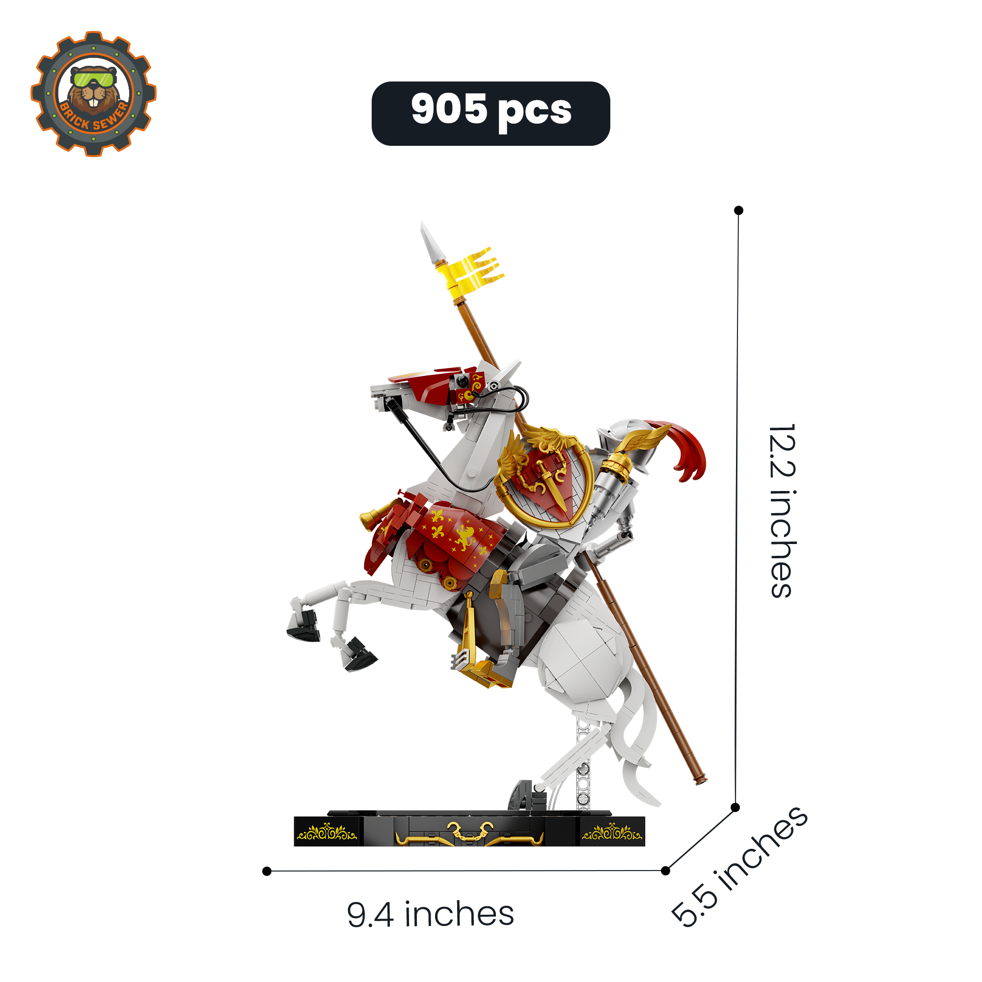 Only 5 left | Knight 905pcs
