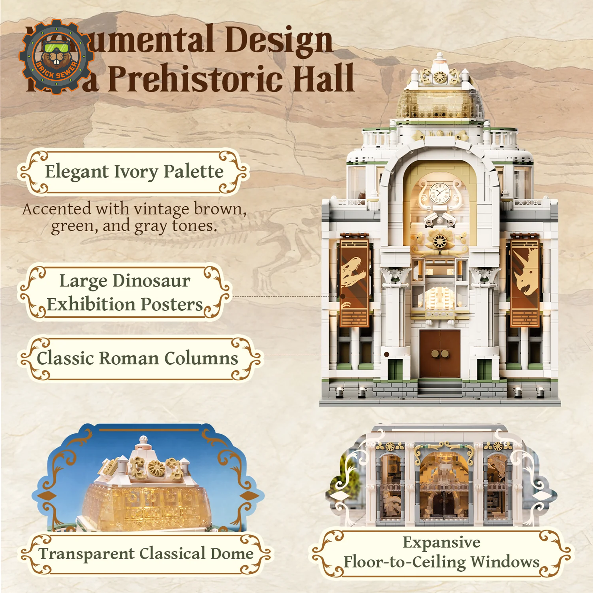 PRESALE NOW | Dinosaur Museum Modular Building Set