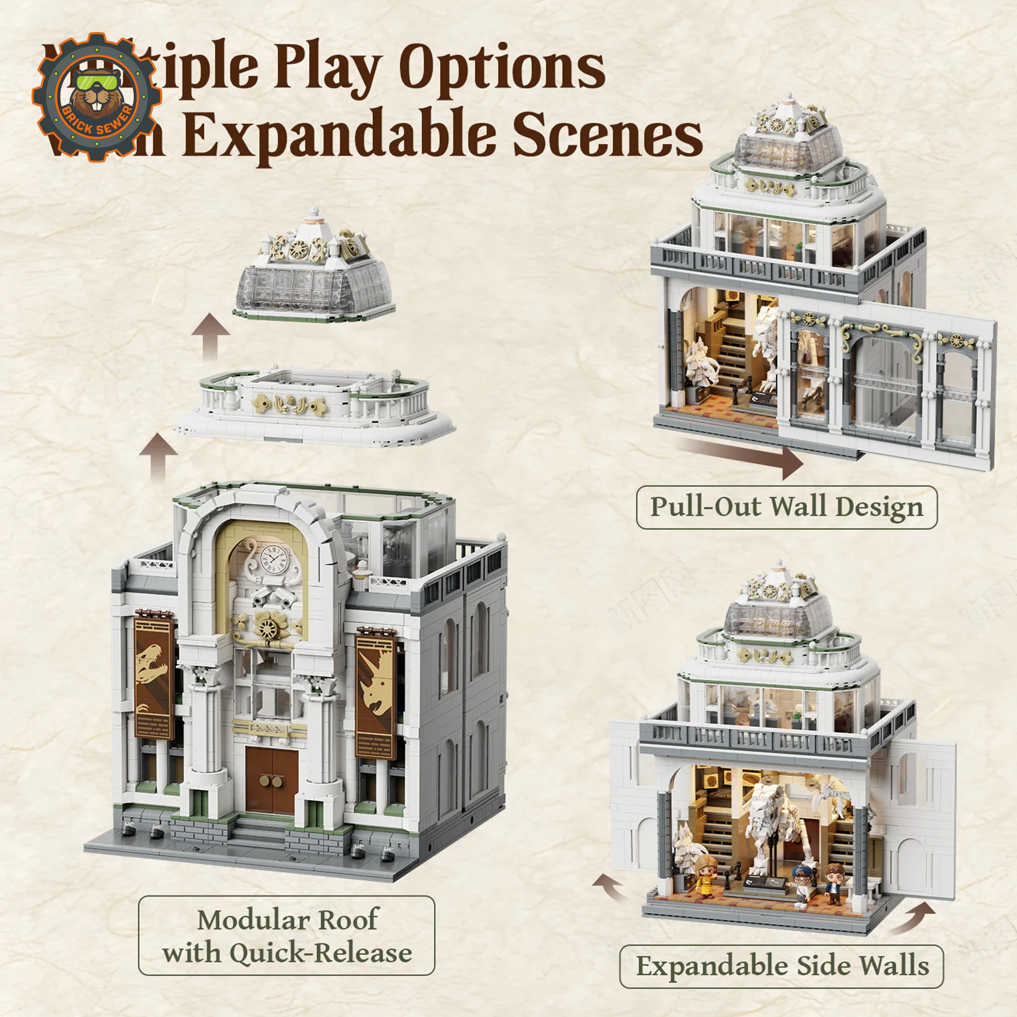 PRESALE NOW | Dinosaur Museum Modular Building Set