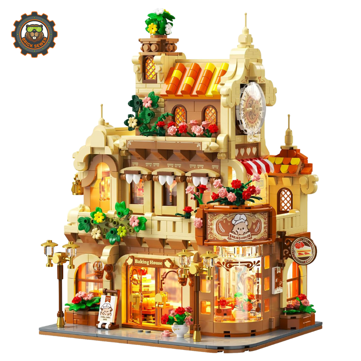 Inbrixx Teddy Bear Healing Bakery Building Block Set 881103