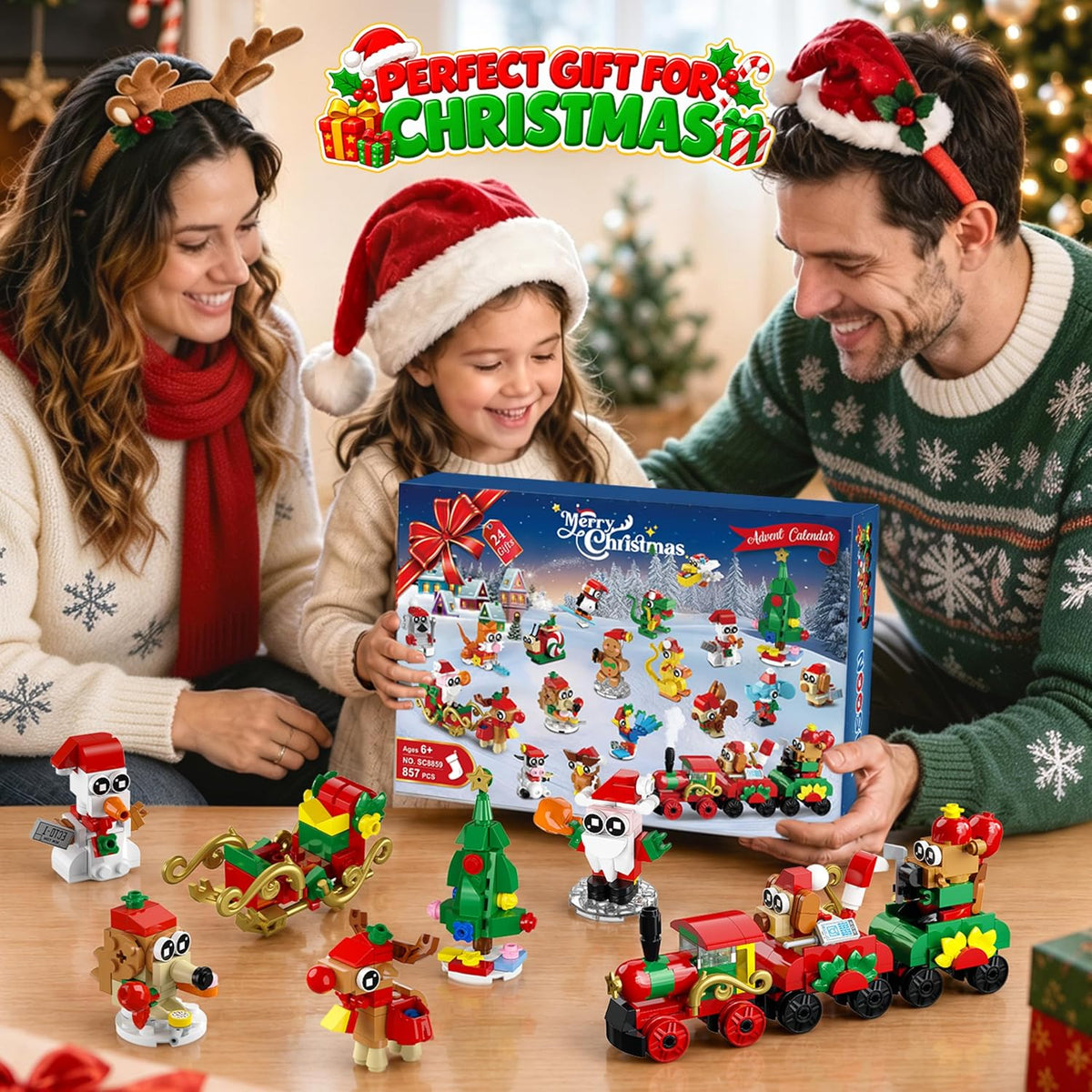 INSOON Advent Calendar 2026 Christmas Animals Party Favors Building Set SC8859