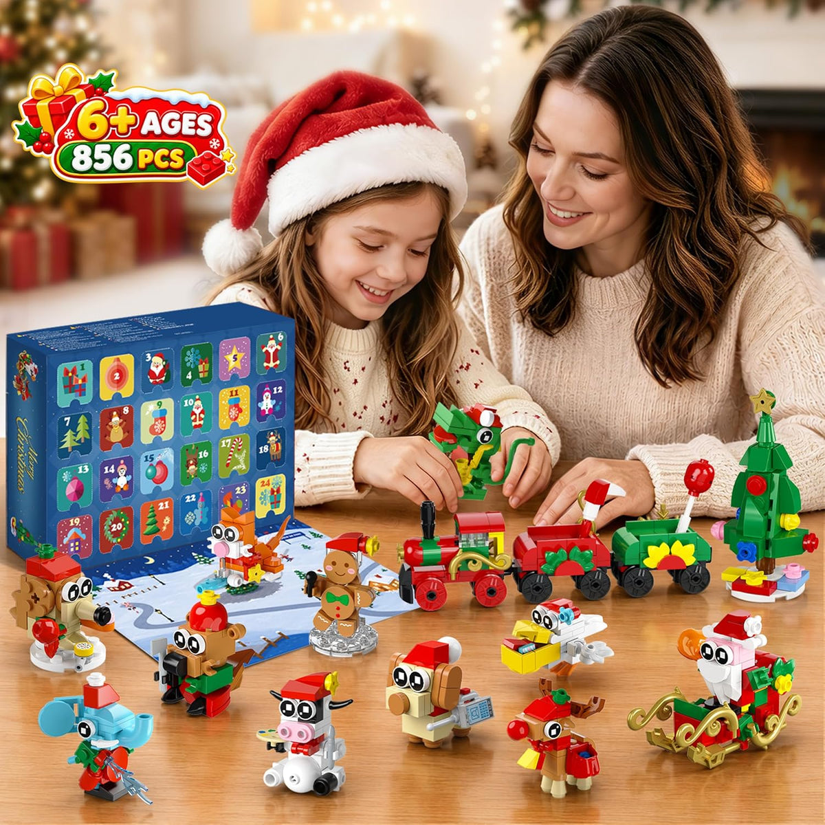 INSOON Advent Calendar 2026 Christmas Animals Party Favors Building Set SC8859