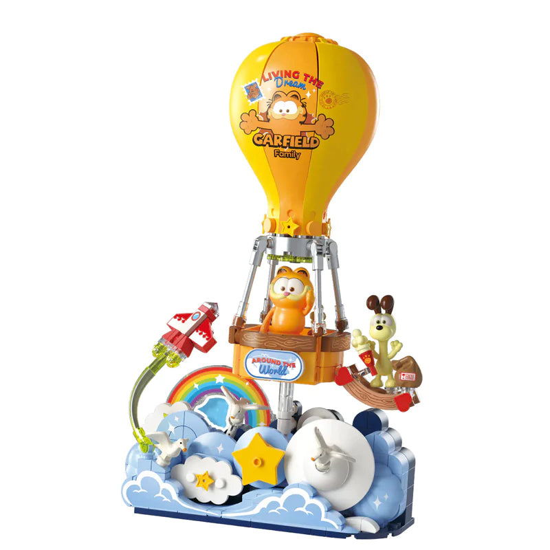 Feimibox S44074 Garfield Travel Round The World FANCY Hot Air Balloon Movie