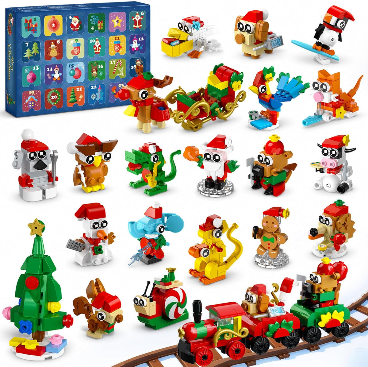 INSOON Advent Calendar 2026 Christmas Animals Party Favors Building Set SC8859