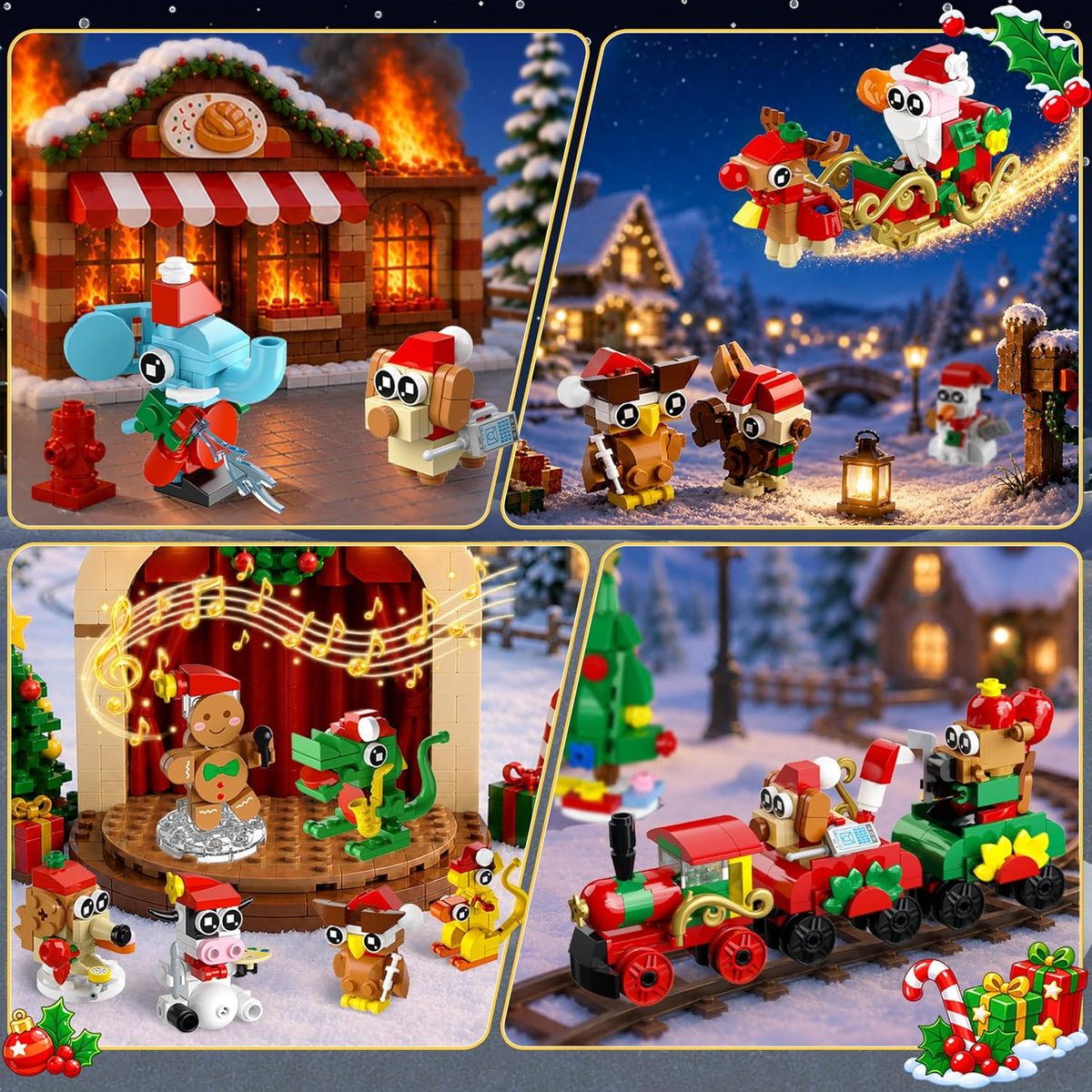 INSOON Advent Calendar 2026 Christmas Animals Party Favors Building Set SC8859