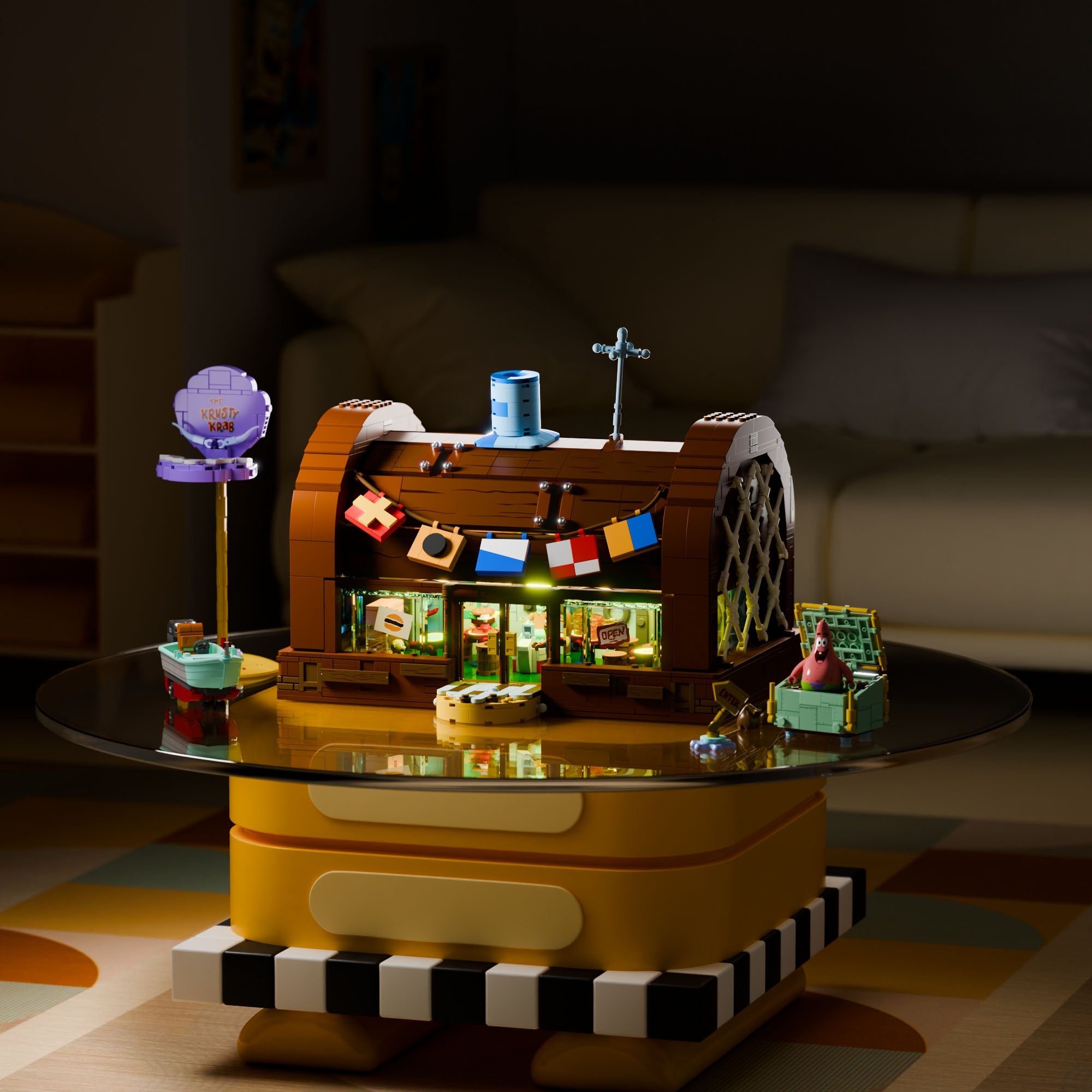 SpongeBob - Krusty Krab(2,723-piece, 5 rooms, 10 inches high)
