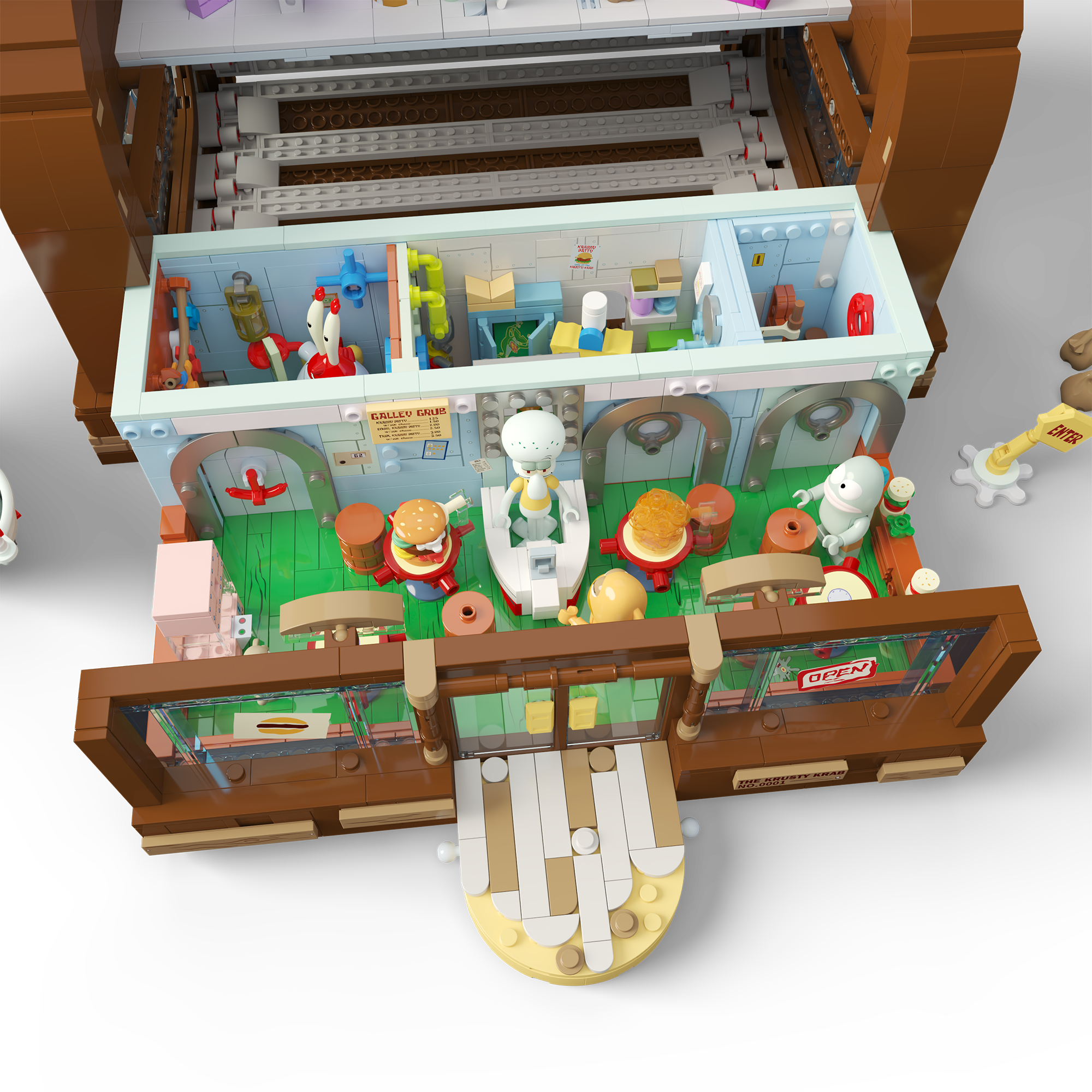SpongeBob - Krusty Krab(2,723-piece, 5 rooms, 10 inches high)