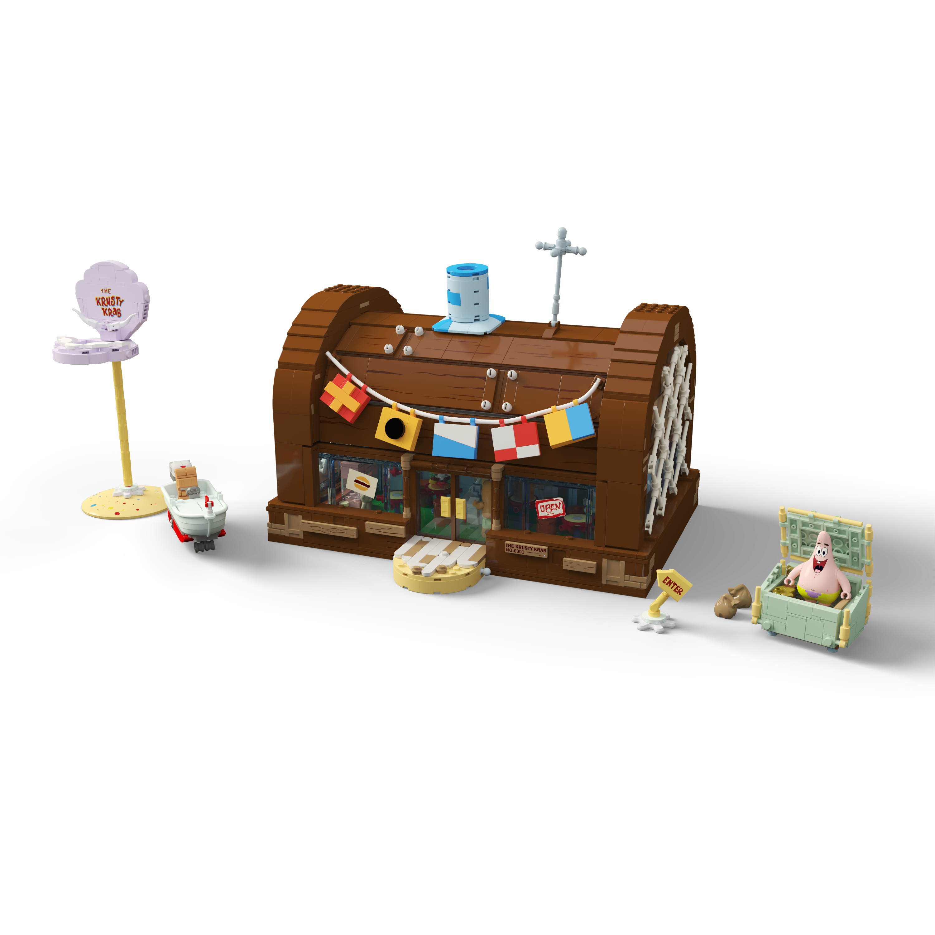 SpongeBob - Krusty Krab(2,723-piece, 5 rooms, 10 inches high)