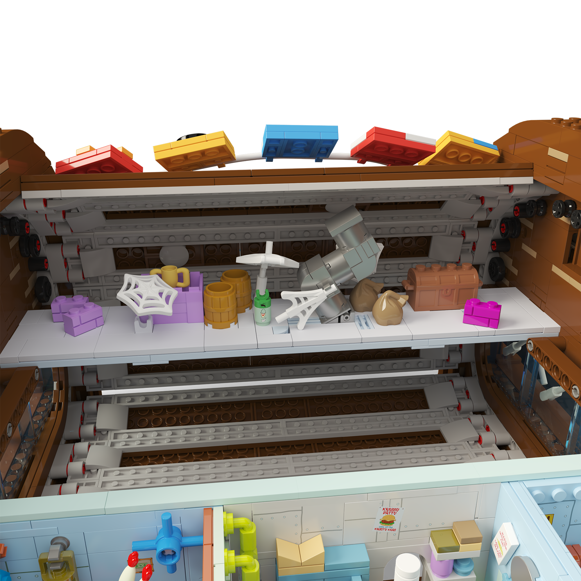 SpongeBob - Krusty Krab(2,723-piece, 5 rooms, 10 inches high)
