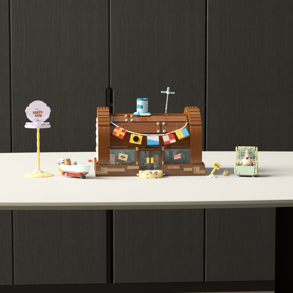 SpongeBob - Krusty Krab(2,723-piece, 5 rooms, 10 inches high)