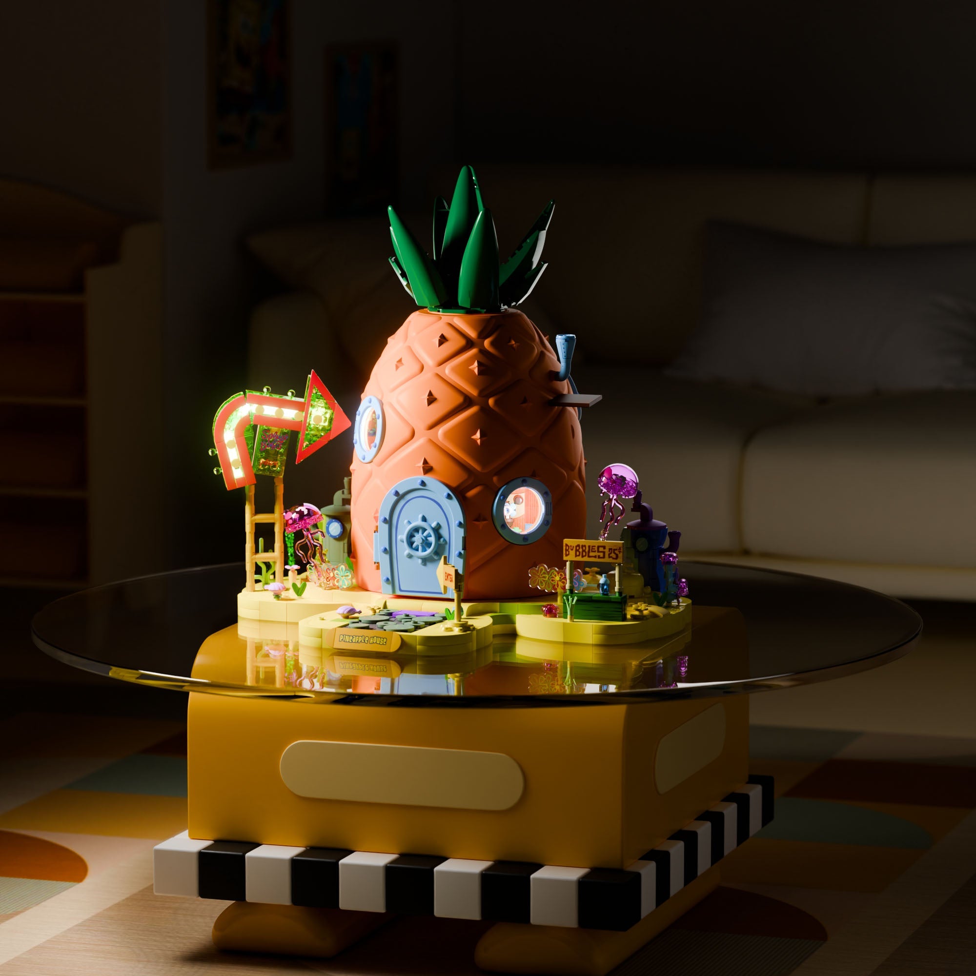 SpongeBob - Spongebob's Pineapple House(2,313-piece, 7 rooms, 18 inches high)