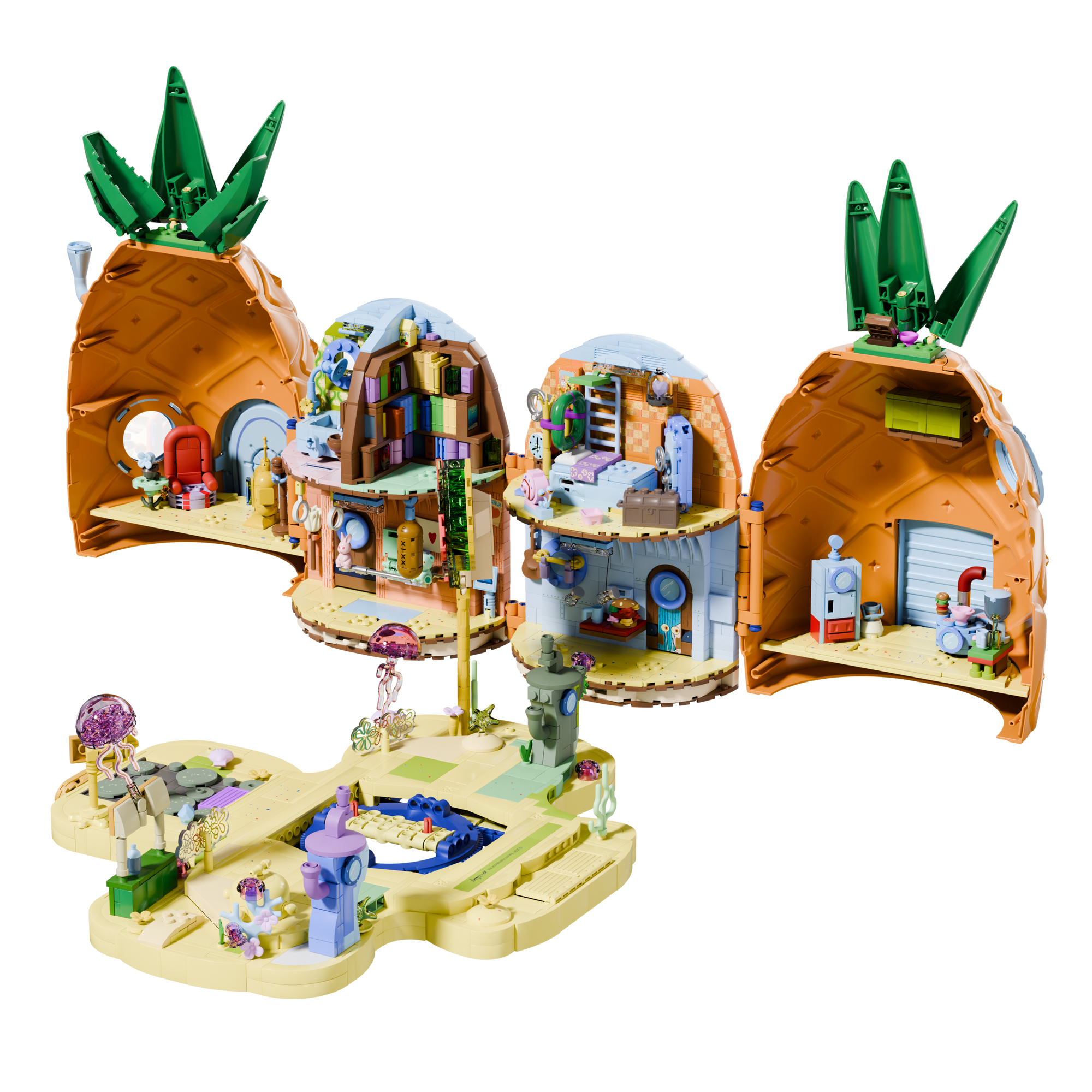 SpongeBob - Spongebob's Pineapple House(2,313-piece, 7 rooms, 18 inches high)