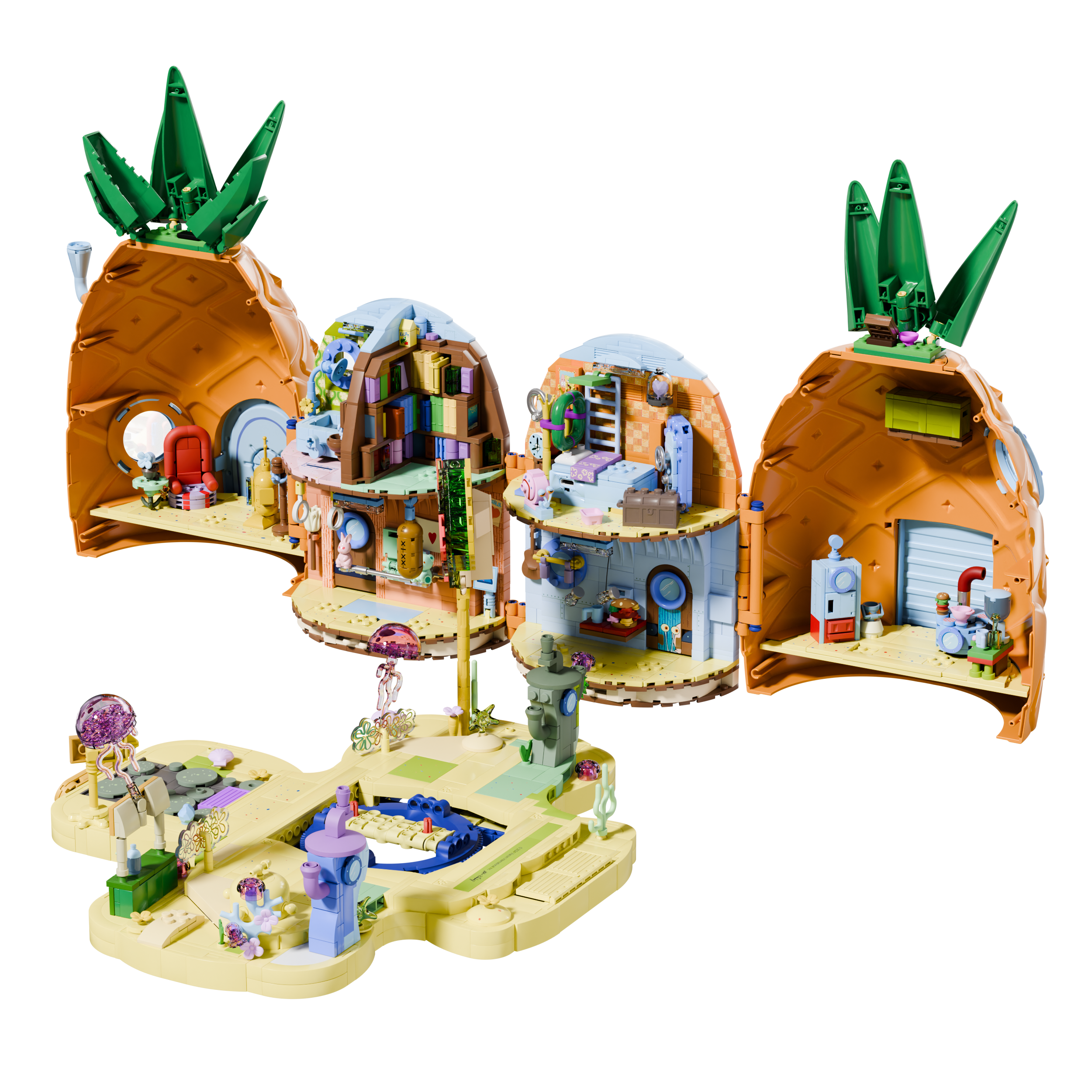 SpongeBob - Spongebob's Pineapple House(2,313-piece, 7 rooms, 18 inches high)
