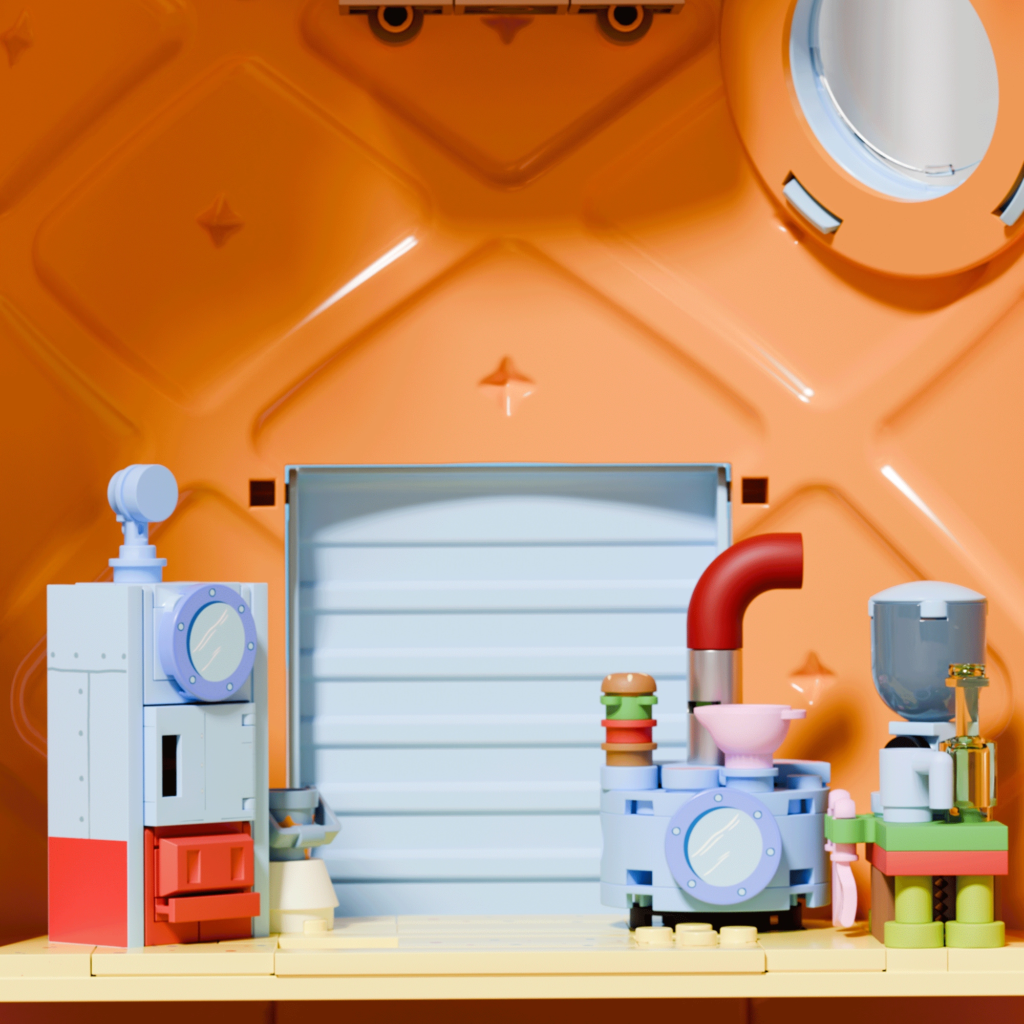 SpongeBob - Spongebob's Pineapple House(2,313-piece, 7 rooms, 18 inches high)