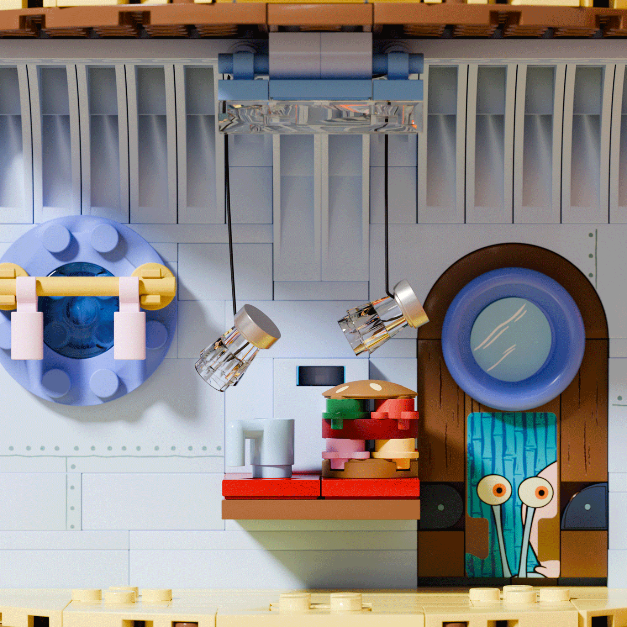 SpongeBob - Spongebob's Pineapple House(2,313-piece, 7 rooms, 18 inches high)