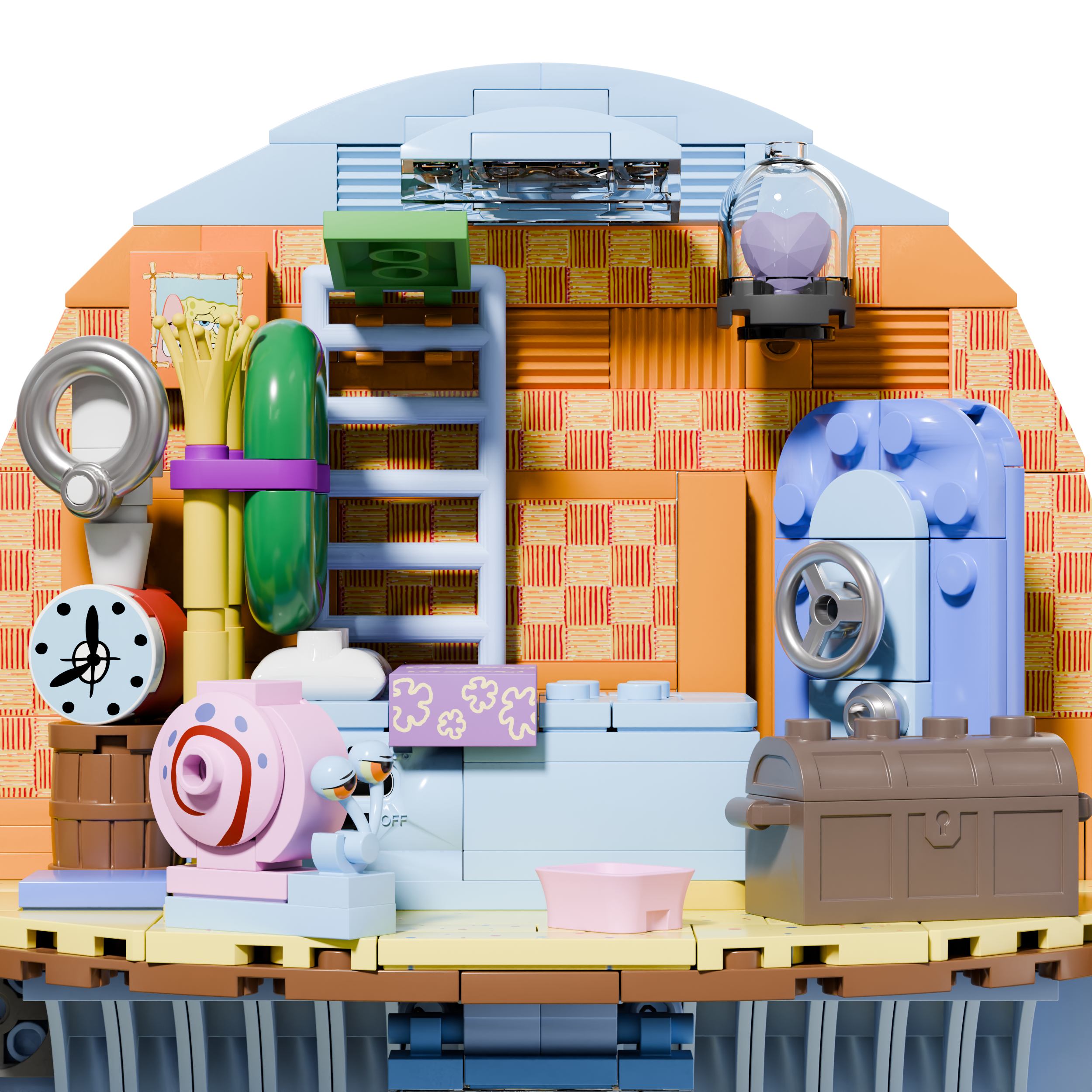 SpongeBob - Spongebob's Pineapple House(2,313-piece, 7 rooms, 18 inches high)